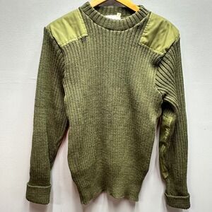 Brigade Quartermasters The Woolly Pully Wool Sweater Olive Green Mens 44 UK Made